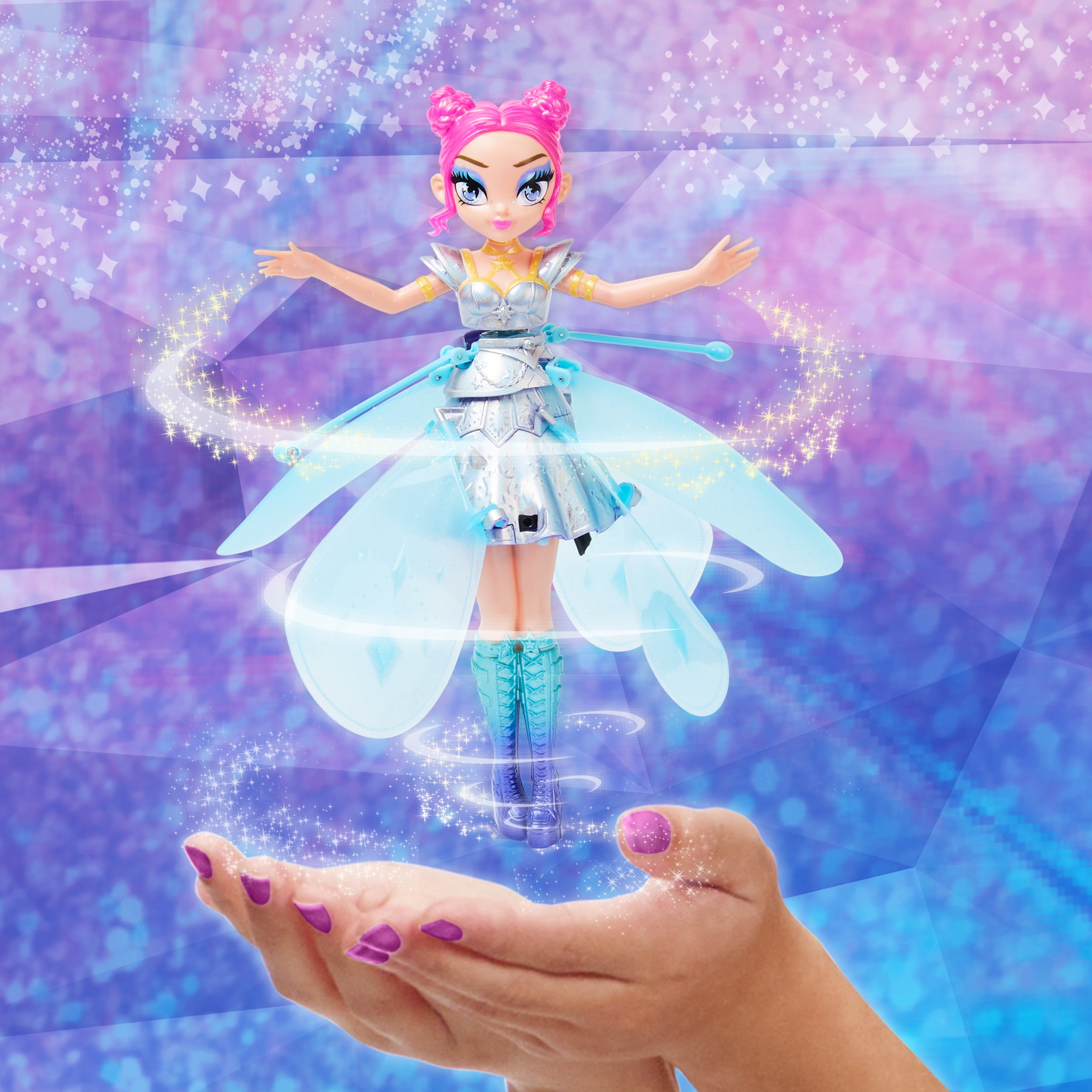 Crystal Flyers Pink Magical Flying Pixie Toy Girls Gifts for Ages 6 and up Hatchimals Pixies Girl Toys