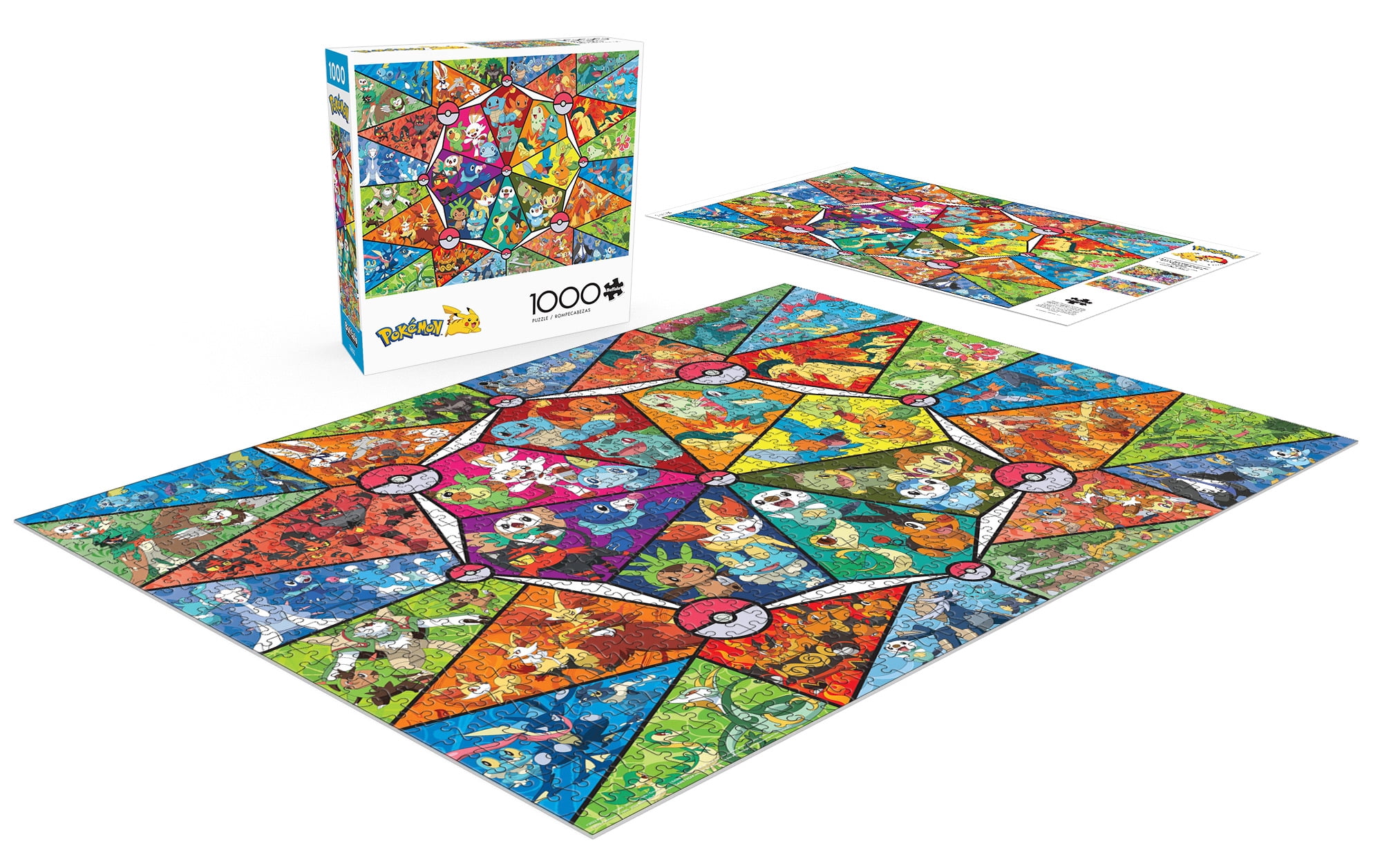 Buffalo Games 1000-Piece Pokemon Stained Glass Starters Jigsaw Puzzle