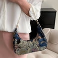 thumbnail image 4 of Bolso de compras de moda para mujer, bolso para axilas de oso Kawaii para regalo (cinturón de perlas azules), 4 of 8