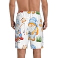 thumbnail image 3 of Daiia Gnome Camping Fishing Mens Woven Stretch Pajama Short,Short Pajama Pants-Small, 3 of 9