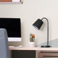 thumbnail image 7 of Haitral Black Flexible Goose Neck Table Lamp Marble Base, Metal Frame, Fabric Shade, 7 of 7