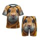 thumbnail image 1 of Fotbe Modern Yellow Sweater Guinea Pig Pijama Estampada de 2 Piezas para Niños – Ropa de Dormir de Manga Corta Cómoda para Niños y Niñas, Camiseta y Shorts de Algodón-Large, 1 of 6