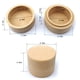thumbnail image 2 of Caja redonda de madera para anillos de boda de haya con letras Mr & Mrs en la superficie, 2 of 8