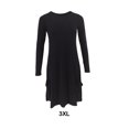 thumbnail image 1 of Ruiboury Robe Chandail Vintage Décontractée en Coton à Manches Longues, Printemps, Noir 3TG, 1 of 6