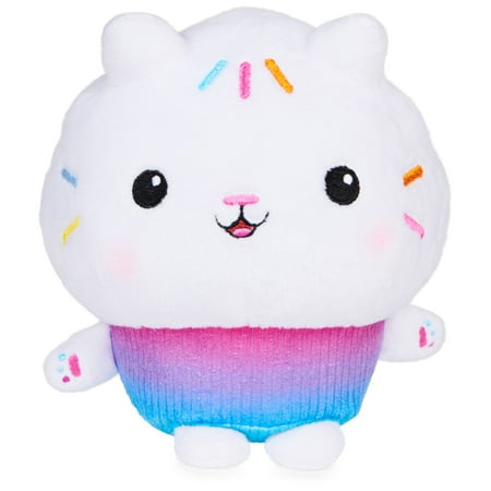 Gabby’s Dollhouse, 7-inch Cakey Cat Purr-ific Plush Toy