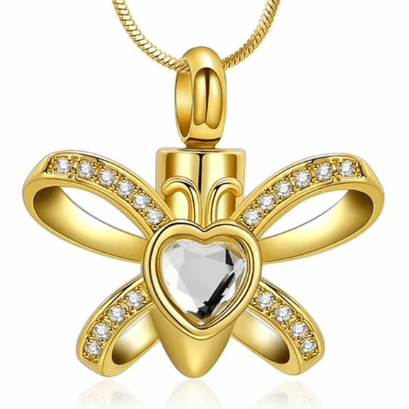 Cremation Jewelry Butterfly Urn Pendant Necklaces for Women Crystal Birthstone Urns for Human Ashes Memorial Locket Keepsake Ashes Jewelry