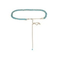 thumbnail image 1 of Cinturones de cadena de cintura INSPIRE CHIC, cinturón de cadena de cuerpo de metal dorado con cristales de rhinestone para vestido, se ajusta a una cintura de hasta 110 cm/43" azul, 1 of 5