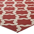 thumbnail image 5 of Modway Cerelia 108x143.5" Moroccan Trellis Fabric Area Rug in Red and Beige, 5 of 9