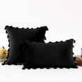 thumbnail image 1 of Sumhomie Solid Velvet Tassel Throw Pillow Case Cushion Cover 17" x 17", 1 of 1