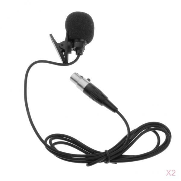 Paquete de 2 pinzas de de condensador de micrófono XLR de 4 piezas para transmisor inalámbrico Yuyangstore Condensador de micrófono Lavalier