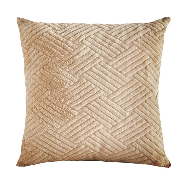 Puntoco 2024 Nueva funda de almohada de felpa con relieve geométrico de doble cara