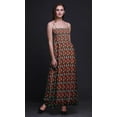 thumbnail image 6 of Bimba Rufous Flycatcher Bird Printed Women Georgette Smocked Strap Dress-XX-Large, 6 of 7