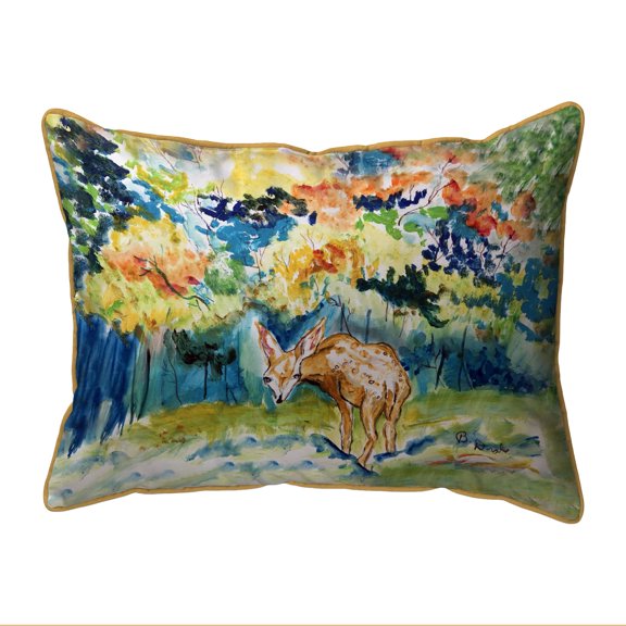 Betsy Drake Interiors Fall Fawn Extra Large Zippered Pillow 20x24