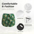 thumbnail image 4 of Pofeuu Thorns Of Macro Cactus Print Women's Athletic Shorts Running Workout Shorts Tummy Control Quick Dry Gym Shorts with Pockets Double layer sports shorts-Large, 4 of 7