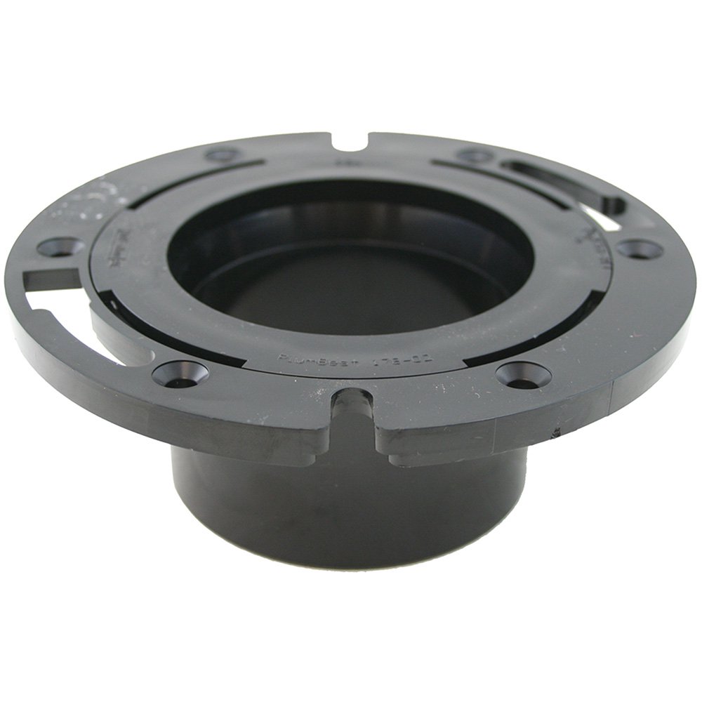 3" x 4" Plumbfit ABS Closet Flange with Plastic Swivel Ring less