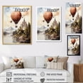 thumbnail image 4 of Designart "Balloon Adventure By The Castle III" Hot Air Balloon Floater Framed Wall Decor, 4 of 5