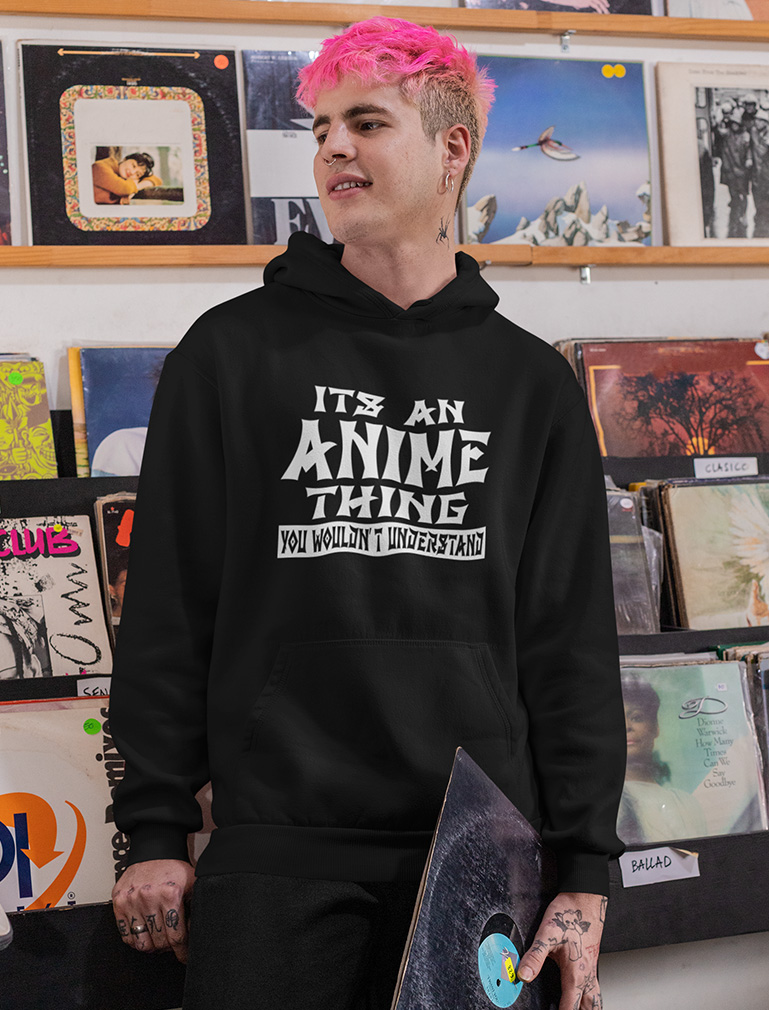 Tstars Mens Anime Lover Japanese Animation Funny Humor Anime Hoodie it's an Anime Thing You Wouldn't Understand Top Apparel Birthday Gift Hooded Sweatshirt Fans Manga Anime Gifts Graphic Hoodie - image 2 of 4