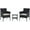 Black, variant on HarmonyStrings 3-Piece Patio Furniture Set | Brown & Red | Outdoor Wicker Furniture with Coffee Table | Modern Rattan Chairs Conversation Set | Outdoor Seating | Weather-Resistant | for Porch