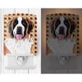thumbnail image 2 of Caroline's Treasures SC9222CNL Saint Bernard Fall Leaves Portrait Ceramic Night Light, 6x4x3", multicolor, 2 of 2