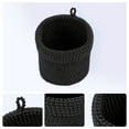 thumbnail image 2 of Unique Bargains 2 Packs Woven Storage Basket Round Bin for Key Tray Black 5.1*5.5in, 2 of 5