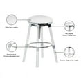 thumbnail image 4 of Meridian Furniture Venus White Faux Leather Adjustable Stool (Set of 2), 4 of 4