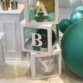 thumbnail image 3 of Balloon Box Exquisite Party Decor Baby Shower Supplies A-Z Letter Cardboard Cube Clear Box for Propose Marriage, 3 of 10