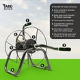 thumbnail image 6 of Yard Butler Hose Reel Handy Reel - Portable Hose Hanger - Garden Hose Storage, Water Hose Holder - Water Hose Reel, Metal Hose Reel, Garden Hose Stand - Heavy Duty Steel Hose Reel Cart - Silver, 6 of 6