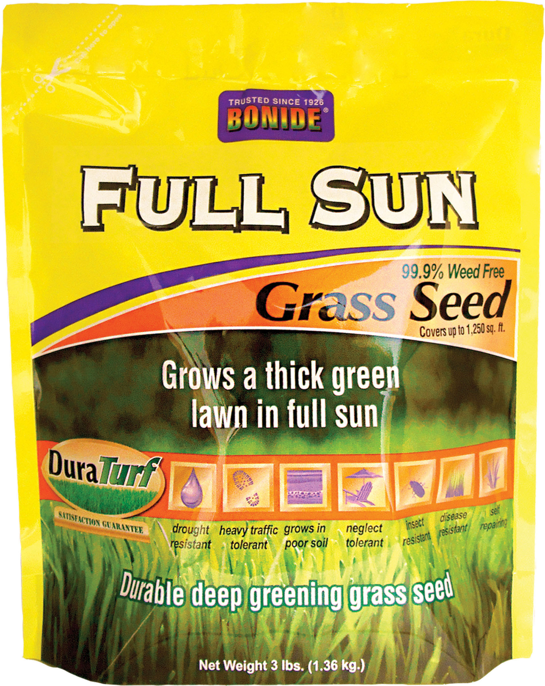 Bonide 60201 3 Lb Full Sun Grass Seed