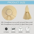 thumbnail image 3 of Women Sun Hat Large Head Adjustable Floppy Sun Hats for Women Wide Brim Beach Hat Beach for Women with Chin Strap, Mix Beige,M/L, 3 of 5