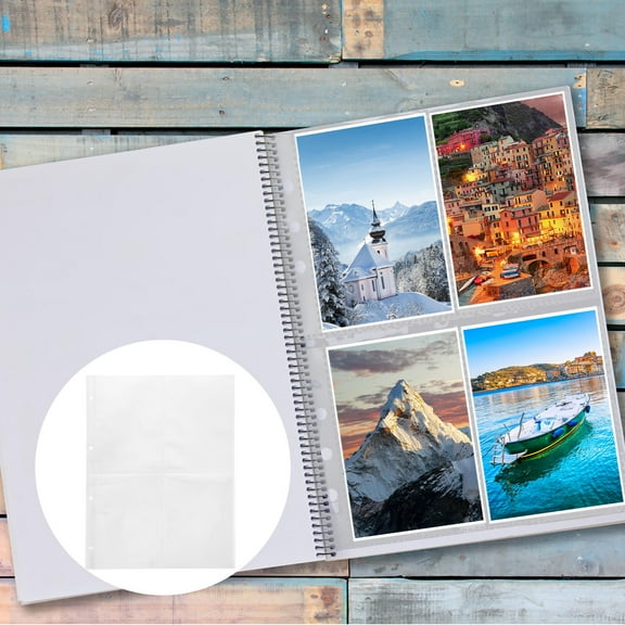 WHAMVOX  60 Pcs Page Protectors Photo Album Refill Folders Clear