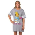 thumbnail image 7 of Garfield Comic Women's Coffee Please Nightgown Pajama Shirt Dress For Adults, 7 of 7