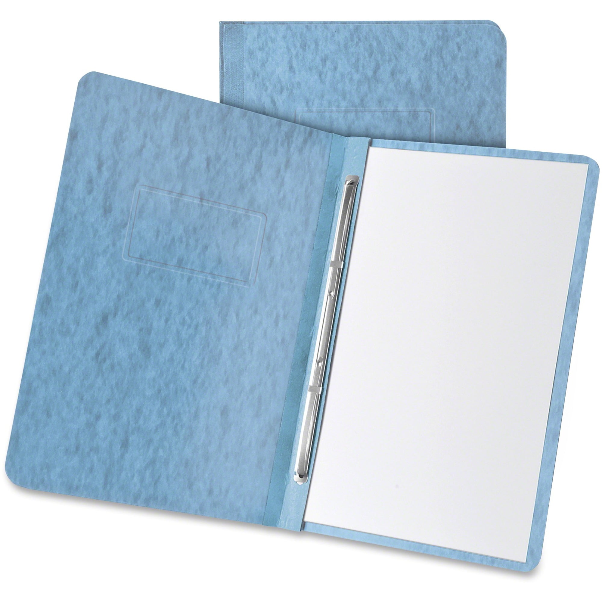 Oxford Letter Recycled Report Cover - 3' Folder Capacity - 8 1/2' X 11' - 2 X Prong Fastener(s) - Pressboard - Light Blue - 65% Fiber Recycled - 1 Each