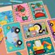 thumbnail image 5 of Rompecabezas de , rompecabezas educativo formas con patrones de animales con colores vibrantes, rompecabezas de vehículo de dos cara para Jirafa cebra Baoblaze Rompecabezas Montessori, 5 of 7