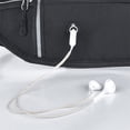 thumbnail image 3 of Riñonera con tira reflectante para correr y fitness, para deportes al aire libre, para hombres y mujeres, con correa invisible y orificio para auriculares, para teléfono móvil, para cambiar el, 3 of 3