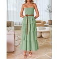 thumbnail image 4 of Vestido largo ZESICA Summer 2025 sin tirantes con hombros descubiertos para mujer, 4 of 9
