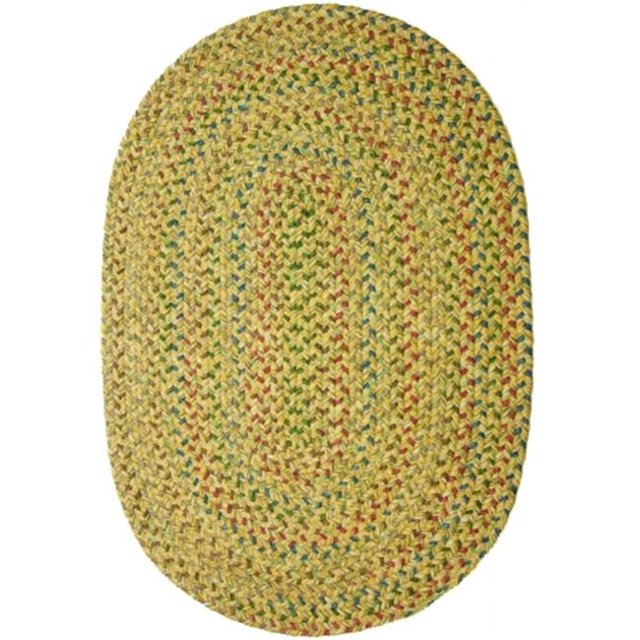 Rhody Rug Sophia Tapis Ovale Tressé Intérieur-Extérieur, Sable Naturel, 2 x 6 Pieds, Réversible