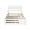thumbnail image 4 of AFI Oxford Full Wood Platform Bed with Headboard, Footboard & Twin Trundle, White, 4 of 6