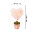 thumbnail image 3 of 8.3 Inch Heart Mesh Topiary Tree,Artificial Potted Plant Table Decor for Living Room Shelf And Farmhouse Style Display, 3 of 6