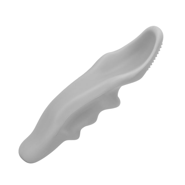 Herramienta de masaje de tejido profundo de silicona, alivio del dolor, punto de activación, masajeador de pulgar, color gris