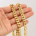 thumbnail image 4 of 8/10/12/15/17/19mm Polished Mens Chain Stainless Steel Curb Cuban Link Necklace, 4 of 9