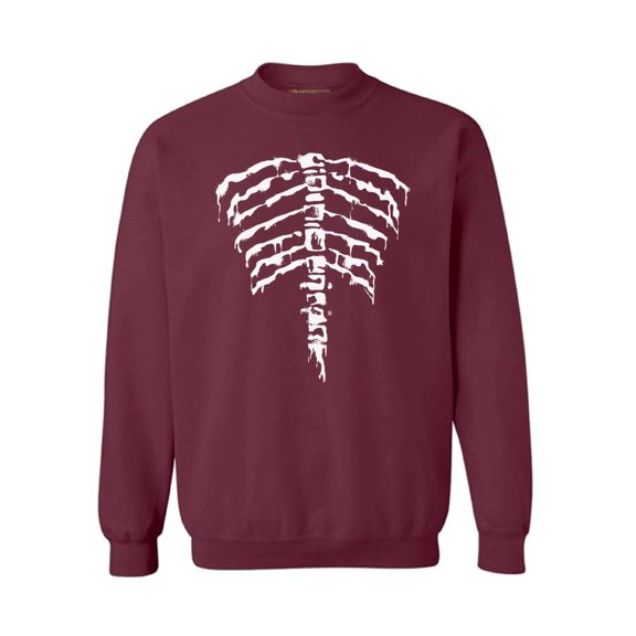 Awkward Styles Unisex Halloween Graphic Sweatshirt Tops Ribcage Halloween Skeleton