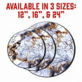 thumbnail image 4 of Lazy Susan For Kitchen Table Top, Porcelain Marble W/ Gold, 24", 4 of 8