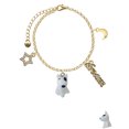 thumbnail image 2 of Delight Jewelry Resin White Bull Terrier Dog Goldtone Dream Big Charm Bracelet, 7.5+2" Extender, 2 of 4