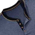 thumbnail image 5 of FRSASU Men's Henley Shirts Short Sleeve Casual Basic T-Shirts Fashion Classic Lightweight Button Tee Tops Dark Blue, 5 of 7