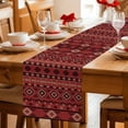 thumbnail image 5 of Red Boho Southwestern Table Runner 60 Inches, Farmhouse Aztec Tribe Ethnic Motifs Bed Runner Dresser Scarves Tabletop for Indoor Outdoor Parties/Ceremony/Banquet, 13" x 60", 5 of 8