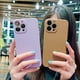 thumbnail image 3 of Funda de teléfono para IPhone X, XR, XS, 11, 12, 13, 14 Pro Max, 7, 8 Plus, contraportada de silicona líquida a prueba de golpes, Color puro contraído, 3 of 4