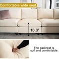 thumbnail image 5 of 124.4" 6-Seater U-Shaped Modular Sectional Sofa with Sparkling Glitter Chenille Fabric & Storage Ottoman，Beige, 5 of 7