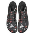 thumbnail image 2 of Psesaysky Love Heart Printed Sneakers for Big Girls Ladies High-Top Fashion Barefoot Shoes Wide Width Size 6-13.5, 2 of 7