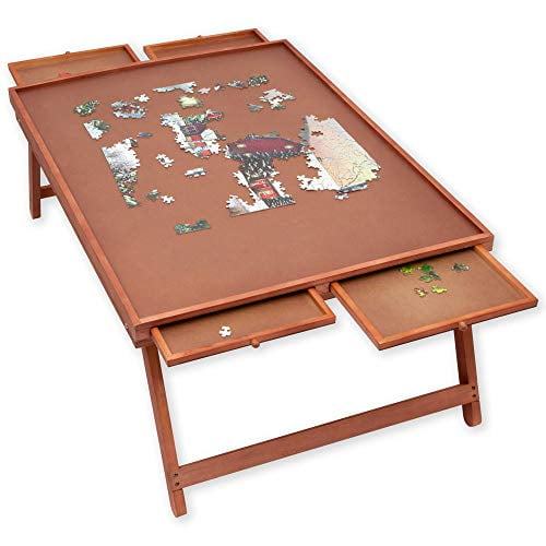 Bits and Pieces Standard Puzzle Wooden Plateau Lounger with Cover