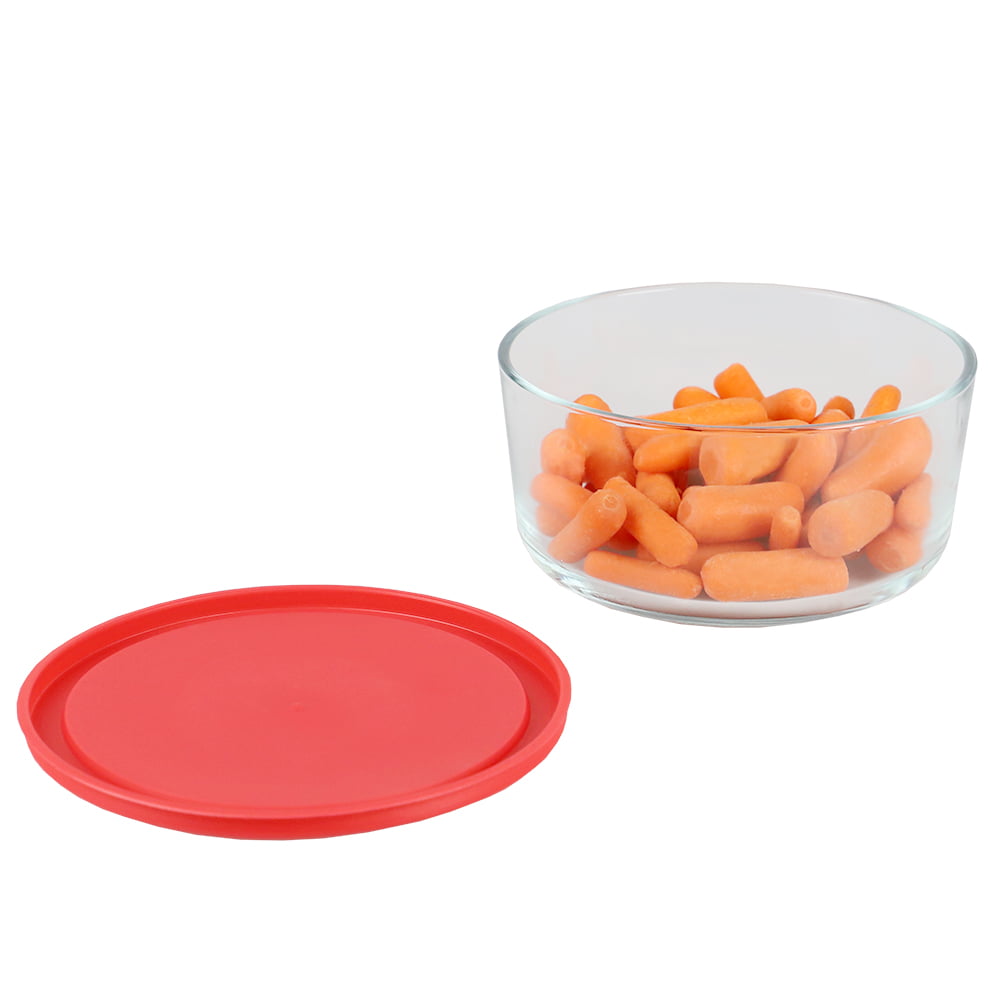 Home Basics Microwave Safe Plastic Round Food Storage Containers, (Pack of  3), Red, Each - Baker's